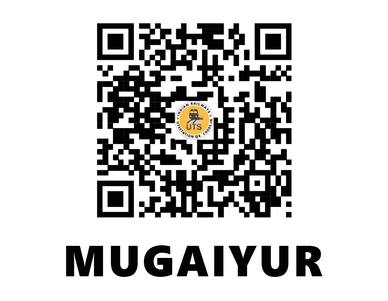 UTS QR Code for MUGAIYUR - MUY (SR - TAMIL NADU)